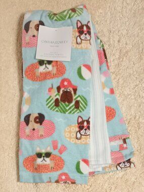 Copy ~ Cynthia Rowley Set of 3 Summer Kitchen Towels w/ Various Dogs (18" X 28")
